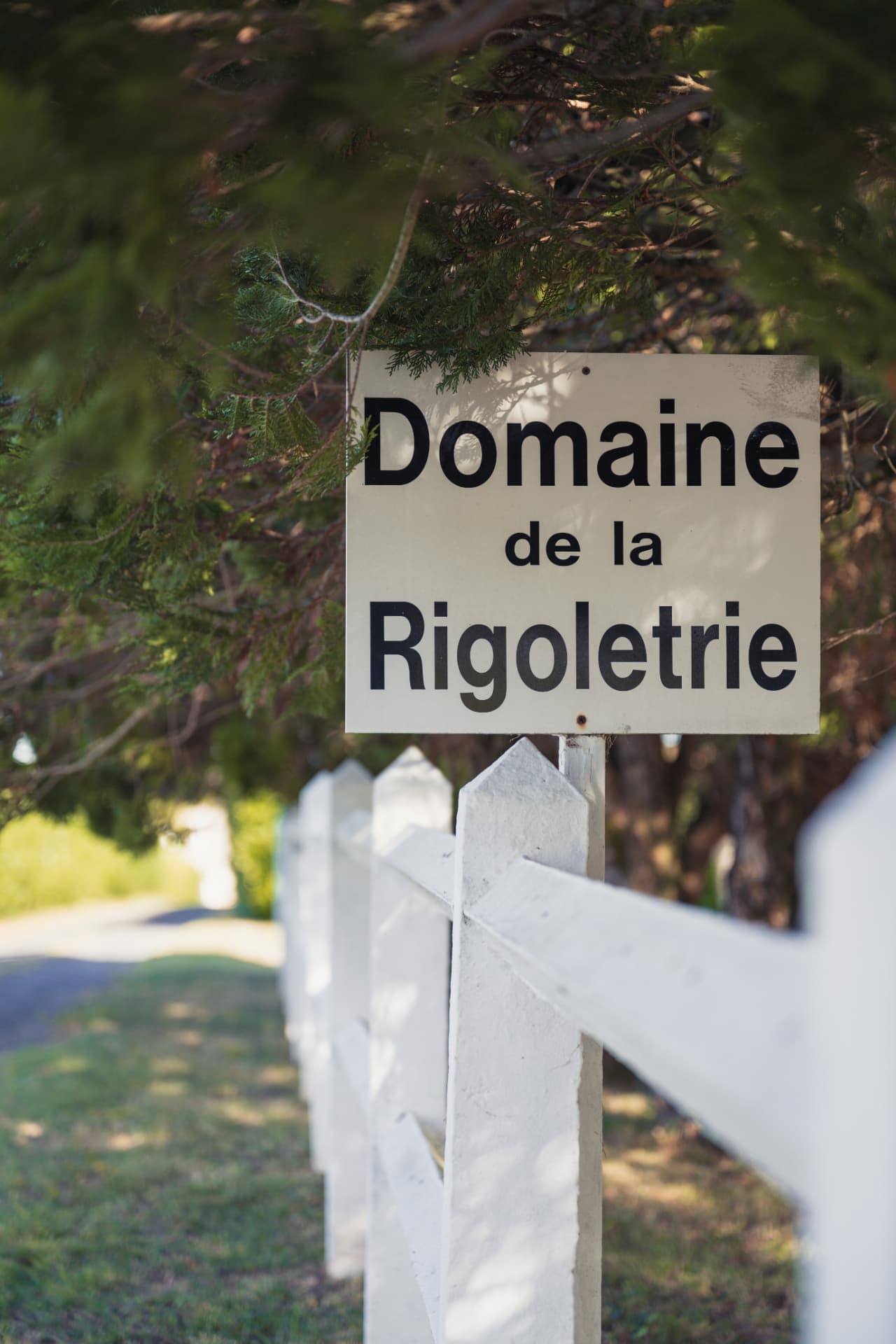 The sign at the gate.